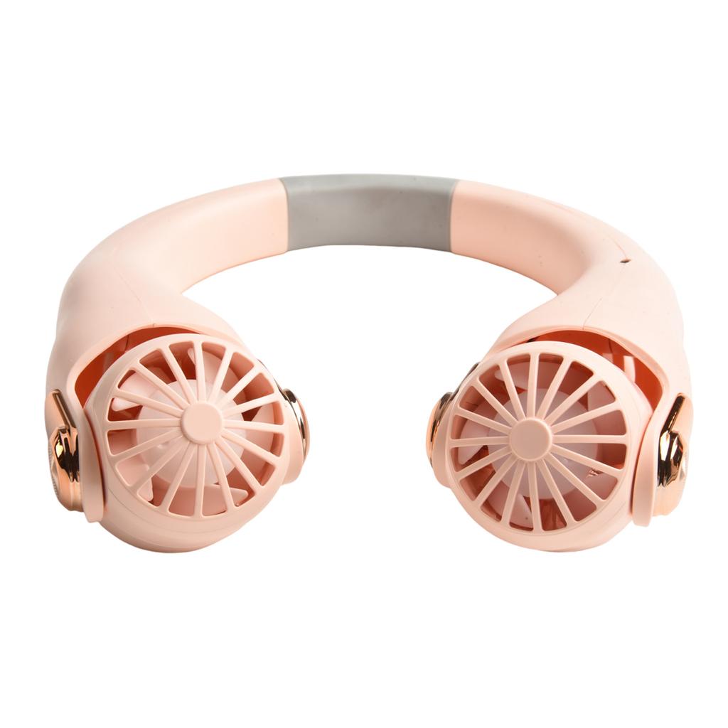 Rechargeable USB Bladeless Neck Fan with Adjustable Wind Speed and 360 Degree Airflow for Comfortable For Travel Cooling