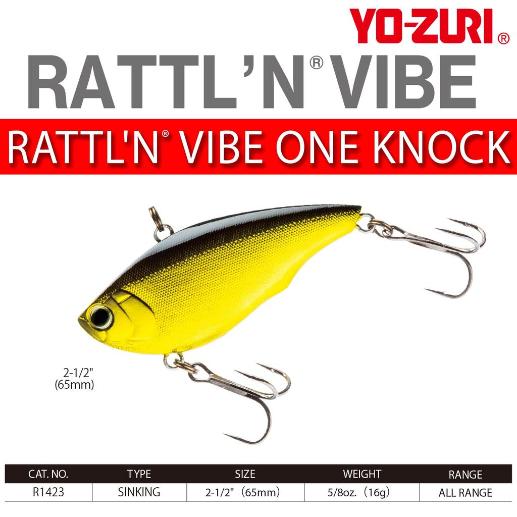 Bass Lure Rattlin Vibe One Knock Sinking 65mm Green Silver YO-ZURI Color