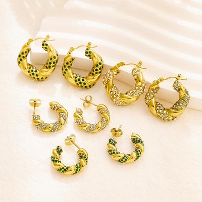 Geometric Ear Ring Female Simplicity Light Luxury Vermiculite Earrings