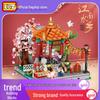 LOZ1923 Chinese Lantern Festival Pavilion Building Blocks - Cultural & Educational Toy for New Year Celebrations