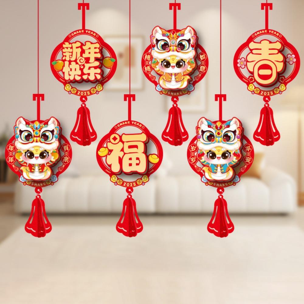 Cartoon Spring Festival Banner Garland Hanging Lunar Year Ornaments  For Home Shopping Mail