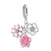 Original Copper Heart-Shaped Flower Butterfly Animal Pendant Rubik'S Cube Bead Fit Diy Exquisite Jewelry Women Gift
