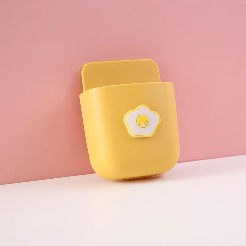 Cute Storage Rack Desk Organizer Pen Holder Self Adhesive Stationery Holder Remote Control TV Mobile Phone Holder Office Supply