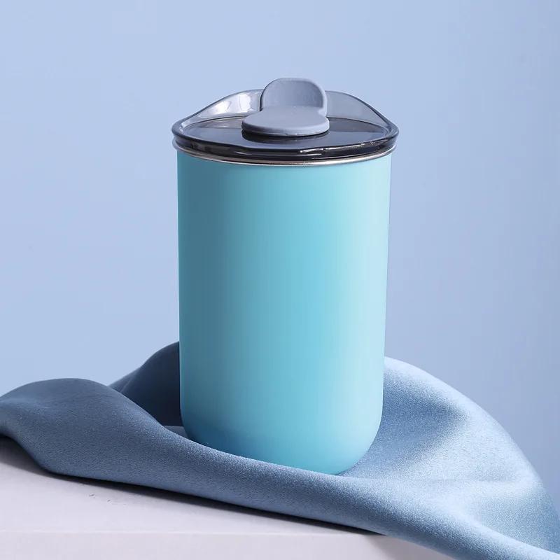 300ML Stainless Steel Coffee Cup Mug with Lid Simple Insulated Coffee Mug Thermal Bottle Heat-resistant Thermos Mug Drinkware