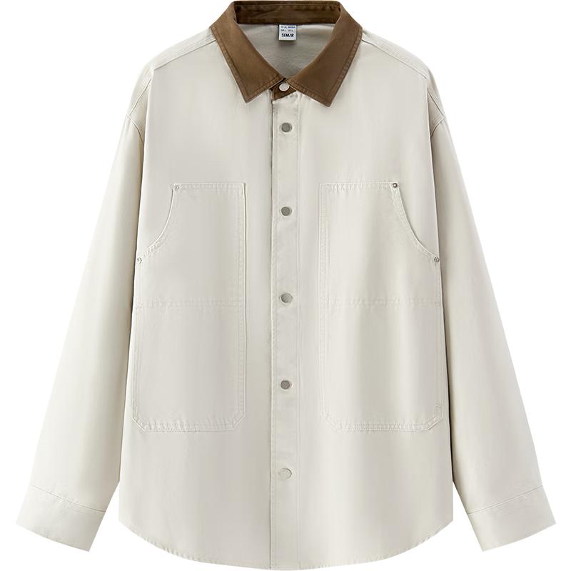 

Semir Men s Loose-Fit Colorblock Long-Sleeve Shirt S