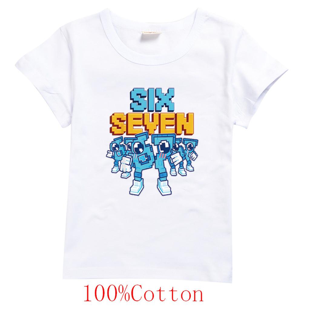 9193 Kinder Jungen Mädchen Steal a Brainrot 67 Six Seven Print Kurzarm-Baumwoll-T-Shirt