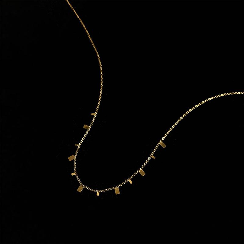 316L Simple Stainless Steel Round Small Hanging Piece Necklace Titanium Steel Jewelry  Necklaces for Women