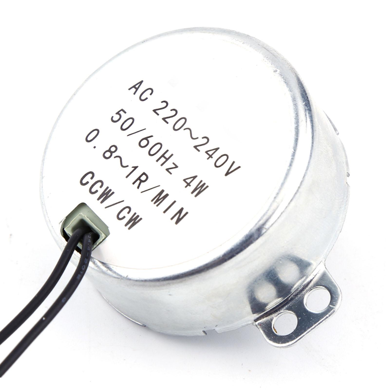 

1pc 220-240V AC Synchronous Motor Geared MotorPermanent Magnet Synchronou Motor And Reduction Gear 0.8RPM-10RPM Speed Options 2.5-3RPM
