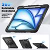 For iPad (A16) 11th Air 11 Air 13 M3 () - Heavy Duty Protective Cover with Screen Protector, Shoulder Strap & Pencil Holder