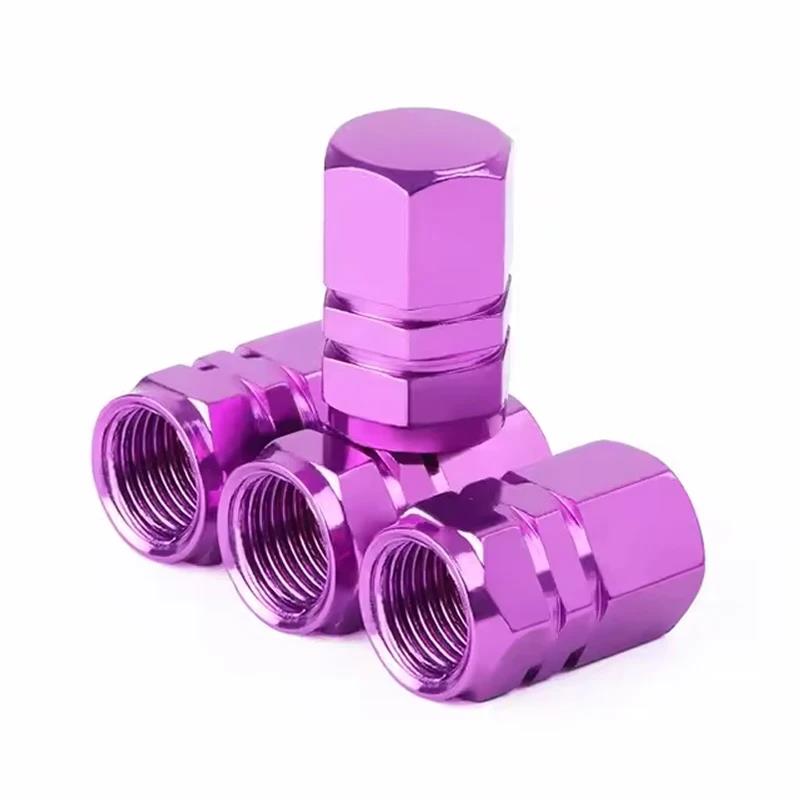 Universal Aluminum Valve Stem Caps 4Pcs Waterproof Dustproof Wheel Hub Covers for Car Motorcycle Truck Accessories Stem Caps1