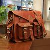 Echte Vintage Braun Leder Messenger Schulter Laptop Tasche Aktentasche Herren