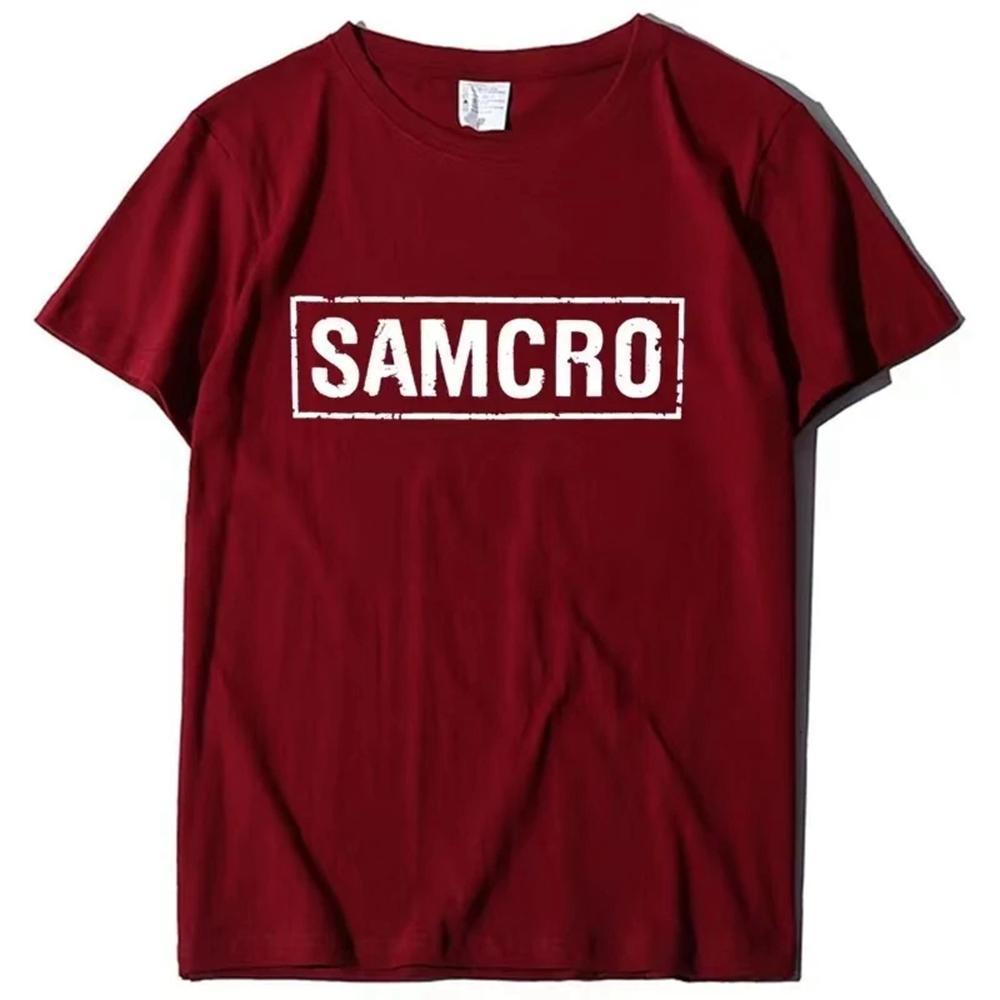 Sons of Anarchy SAMCRO Potisk Tričko Pánské Dámské Trend Hip Hop Rock Oversized Krátký Rukáv Bavlna Trička Oblečení Topy 65051
