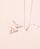 Jestina Lala J Heart Necklace + Earrings Set (Set-J0-0711)