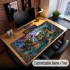 Wolf Theme Custom Mouse Pad Personalized With Name Text Customized Desk Mat For Office Home Decor
