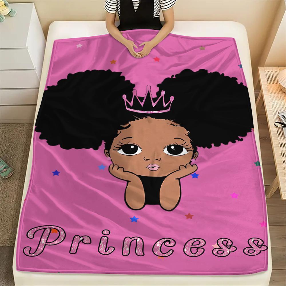 Princess and Little Bear Print Flannel Blanket,High Quality Comfortable for All Seasons,Home Decor,Warmth and Comfort,Perfect for Christmas Gifts