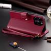 Flip Leather Phone Case for iPhone 17 Air 16 15 Pro Max 16E 14 13 12 11 Pro XS Max XR SE 8 7 Plus Long Lanyard Wallet Card Cover