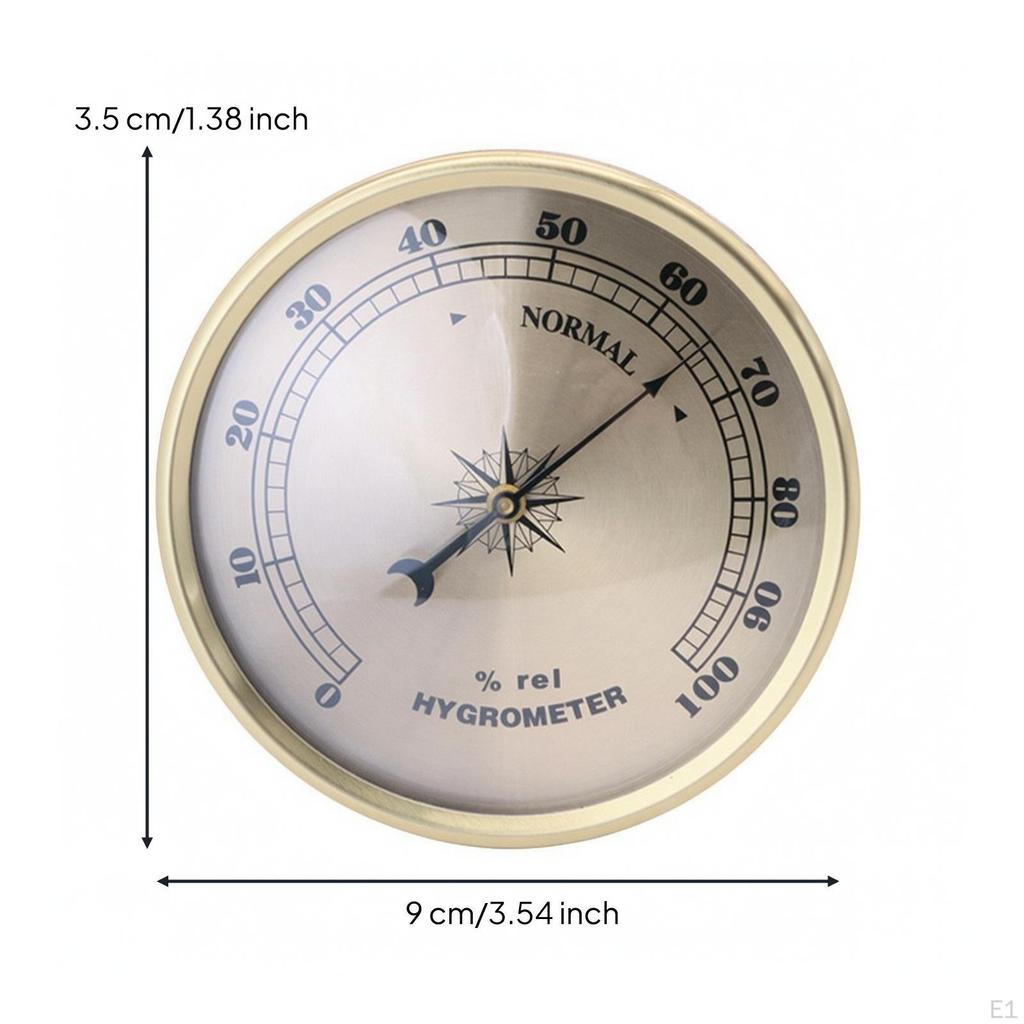 Analog Hygrometer Indoor with Metal Frame Accurate for Hobbyists