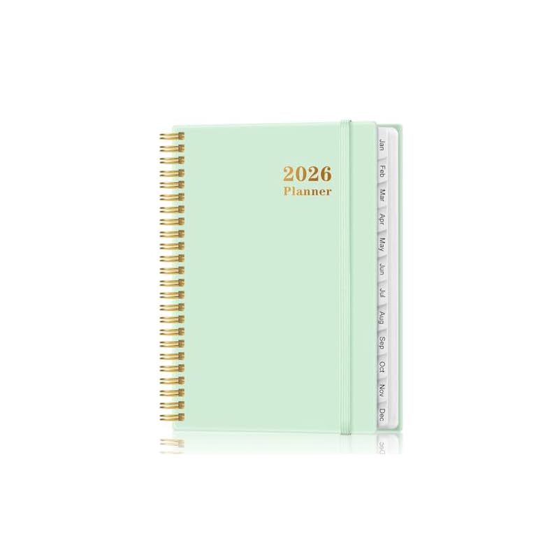 [2027] Planner - Weekly & Monthly Calendar Planner, January 2027 - December 2027, Spiral Bound, 12 Monthly Tabs, Inner Pocket, Ideal for School and