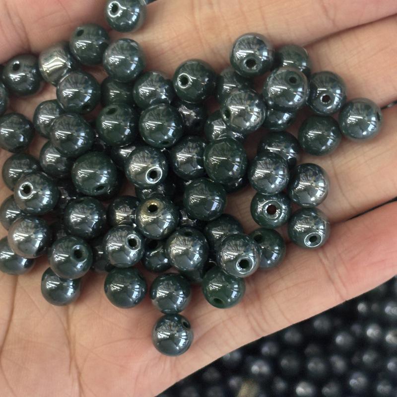 8mm Round Iridescent Tourmaline Beads for DIY Bracelets, Necklaces, Phone Straps, and Clothing Accessories