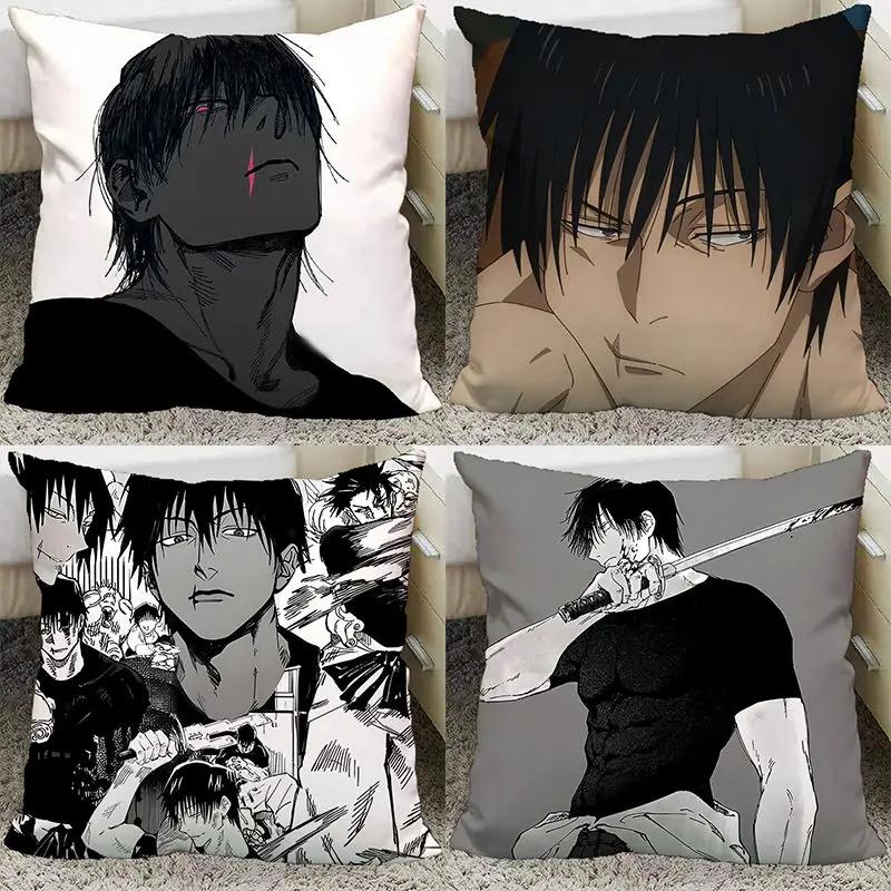 Anime Jujutsu Kaisen Toji Fushiguro Pillow And Pillowcase Double Sided Pattern Throw Pillows 40X40Cm