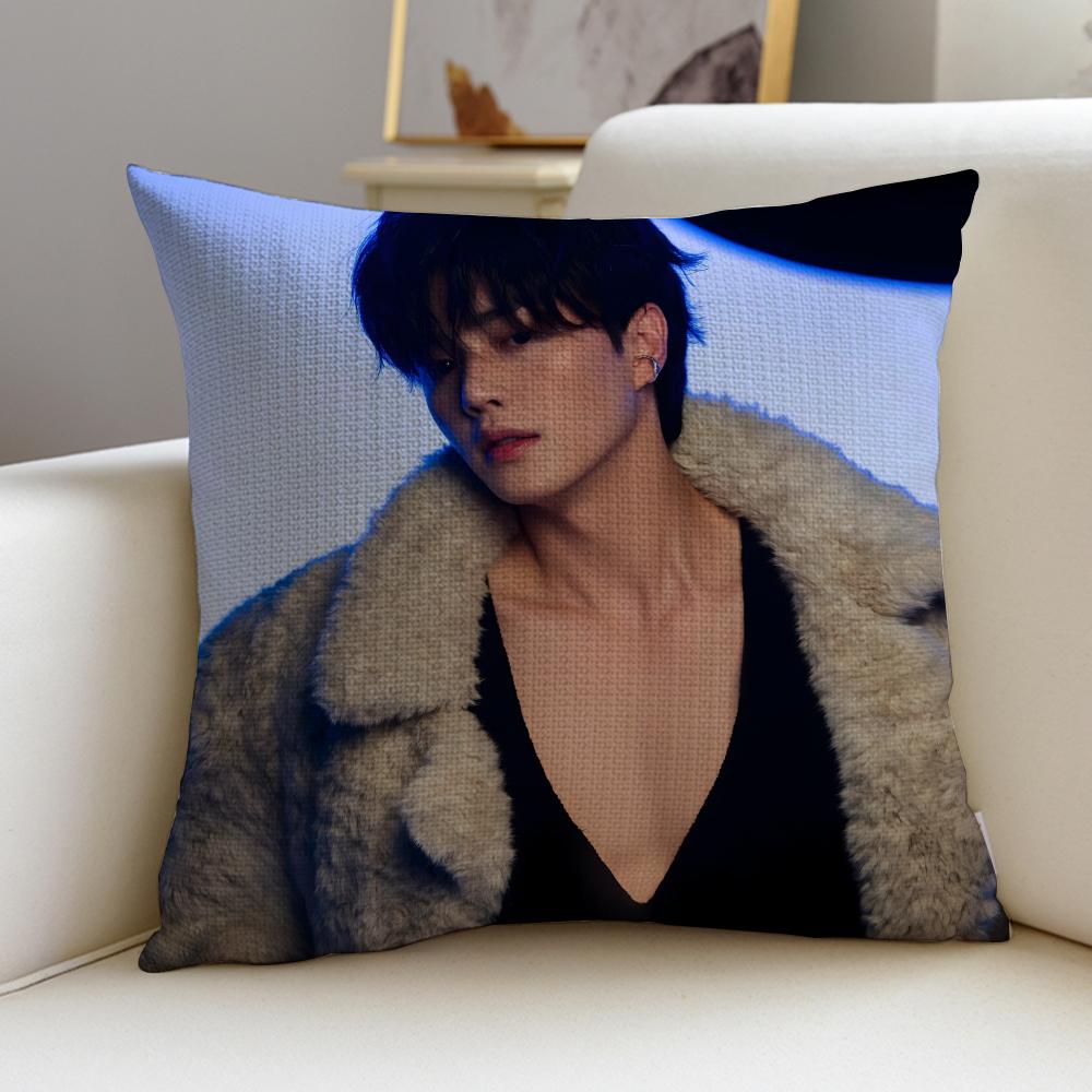 KKorean actor Song KangS Cushion Cover Breathable and skinfriendly linen pillowcase square removable and washable cushion