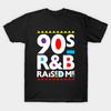 Men Black Print T-shirt 90'S R&B Raised Me No-Cut Heat Transfer Print Cotton Tshirt