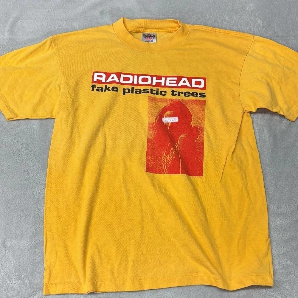 

Radiohead Fake Plastic Trees 90s Yellow Short Sleeve Unisex T shirt Unisex T-Shirt L