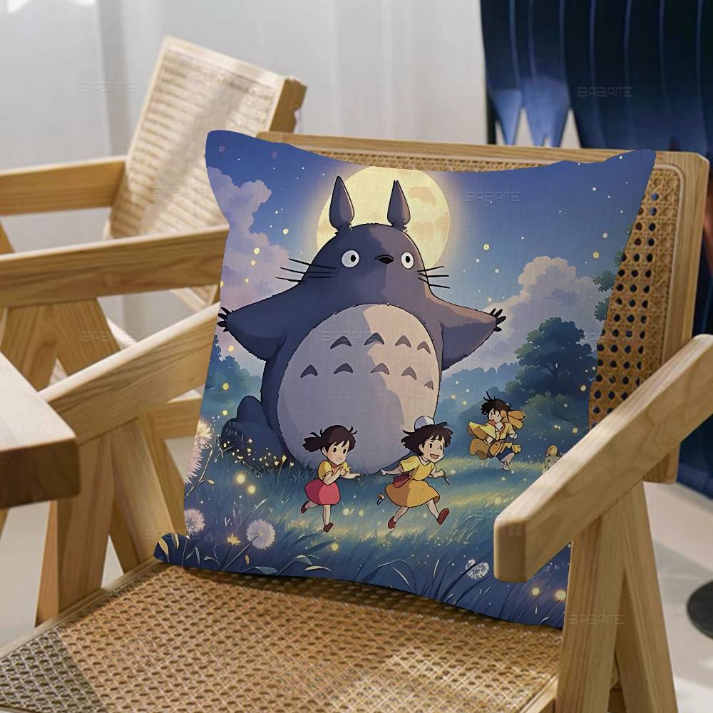 Anime M-My N-Neighbor T-Totors Pillow Cushion Cover Pillowcase Living Room Sofa Home Decor Customized