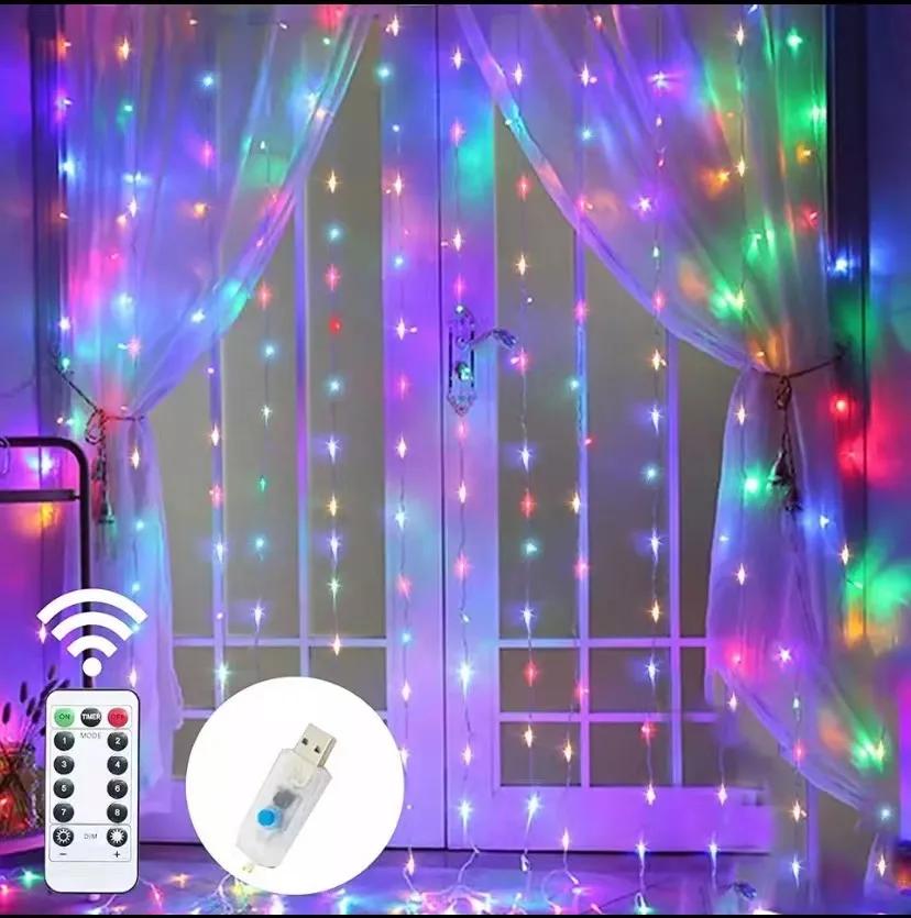 3M LED Curtain String Light Christmas Fairy Lights Garland Icicle Lights for Wedding Party Home Garden Decoration