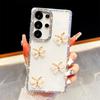 Handmade Sparkly Diamond Glass Butterfly IMD Phone Case, Compatible with Samsung S23 Ultra/S24/S25 & A07/A15/A16/A17/A26/A35/A36/A55/A56
