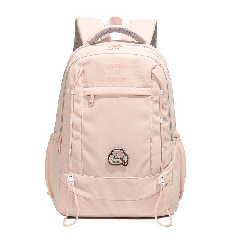 Contrast Color Schoolbag Lightweight Travel Backpack Large Capacity Backpack