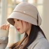 New Women's Autumn and Winter Solid Color Woolen Bucket Hat Top Hat Basin Hat Perfect for Cold Weather, Winter Headwear