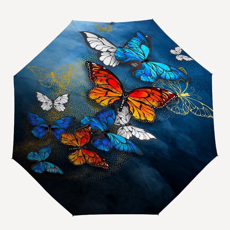 Colorful Butterfly Wallpapers for iPhone, HD QualityUmbrella, Cute Umbrella with Cute Design, Portable 3-Fold Compact Umbrella for Men & Women, Valent