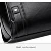 Männer Leder Schwarz Aktentasche Business Handtasche Messenger Taschen Männlichen Vintage Schulter Tasche männer Große Laptop Reisetaschen Heißer XA177ZC