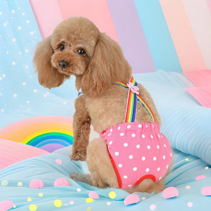 Female Dog Physiology Suspender-Style Reusable Washable Summer Period Pants