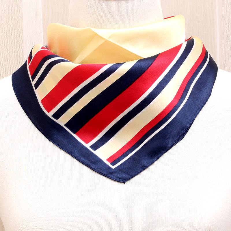 60 New Silk Scarf for Professional Ladies - Spring & Autumn Square Neck Scarf for Business Wear