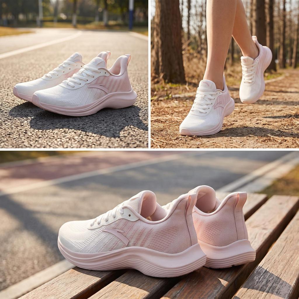 Anta Low Top Running Shoes Women's White Pink 922335503-3