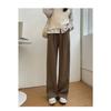 High-End Feel Grey Suit Pants with Slimming Effect for Women Spring Summer Casual Petite Height Slim Skinny Wide Leg Pants