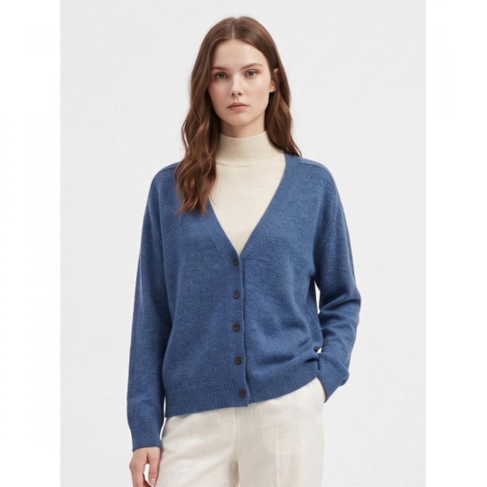 Shop Women S Kr Lt Alpaca Y Button Raglan lS Knit Cardigan Blue Frb Wcd260128
