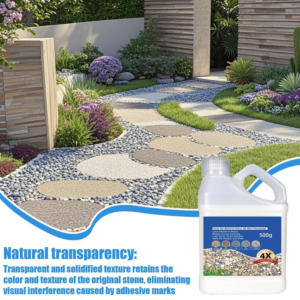 Landscape Gravel Glue Ground Coverage Glue for Rocks Strong Stabilizer Binder Adhesive for Stone Coverage Outdoor Patios Yards