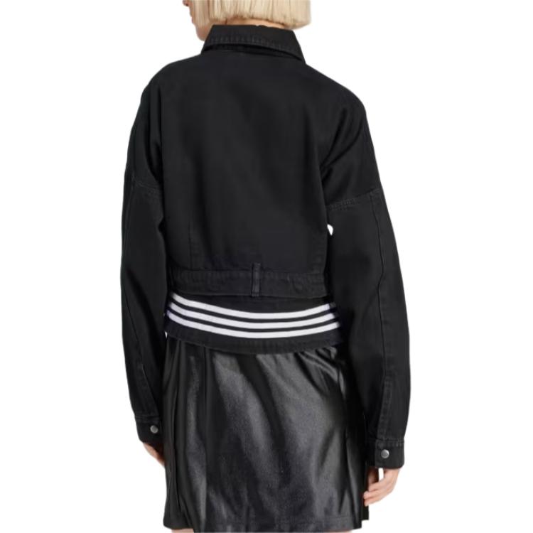 adidas Originals Women's Adibreak Denim Two-In-One Track Top Black Women JJ3095