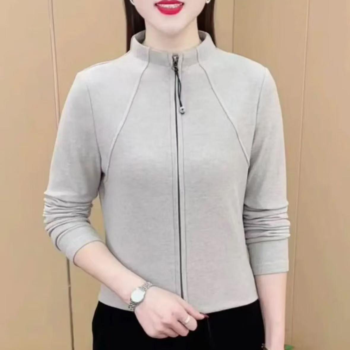 Бархатный кардиган на молнии Шикарная толстовка с длинным рукавом для осени и зимы Large 1440₽