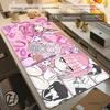 Cartoon Mmenhera Cchan Kawaii Pink Mouse Pad Antislip Rubber Edge Locked Thickened Laptop Gaming Desk Mat Hybxaxc