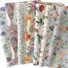 Japanese Pattern Cotton Fabric Set Cute Craft Perfect for DIY and More 7-Piece (Floral Pattern) - Fabric, 46x56cm, Crafts, Kits,