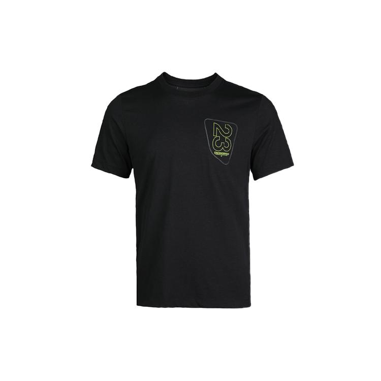 Jordan AS M J 23ENG SS WM CREW T Shirts Men s Black Crew Neck Moderate Straight Fit CJ6233-010 M