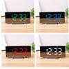Curved Screen Mirror LED Digital Clock Creative Digital Alarm Clock with Large Display USB Charging Powered Bedside Table Clock