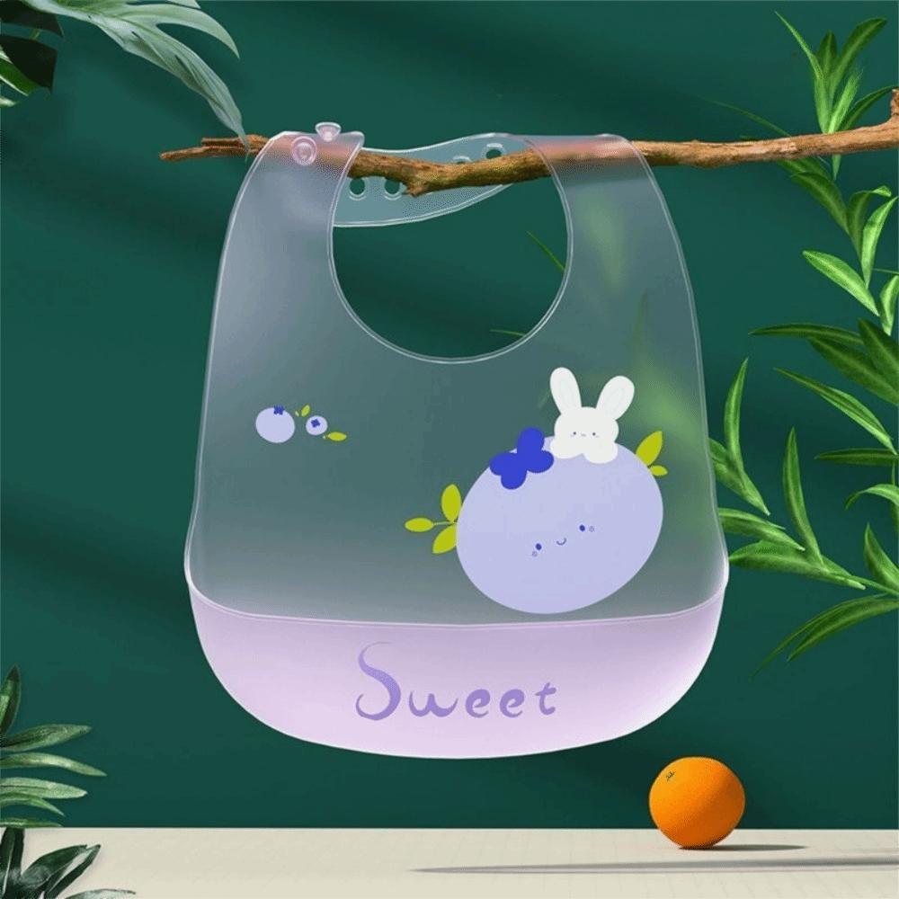 Soft Silicone Baby Bibs Waterproof Baby Feeding Stuff Portable Kids Feeding Bib