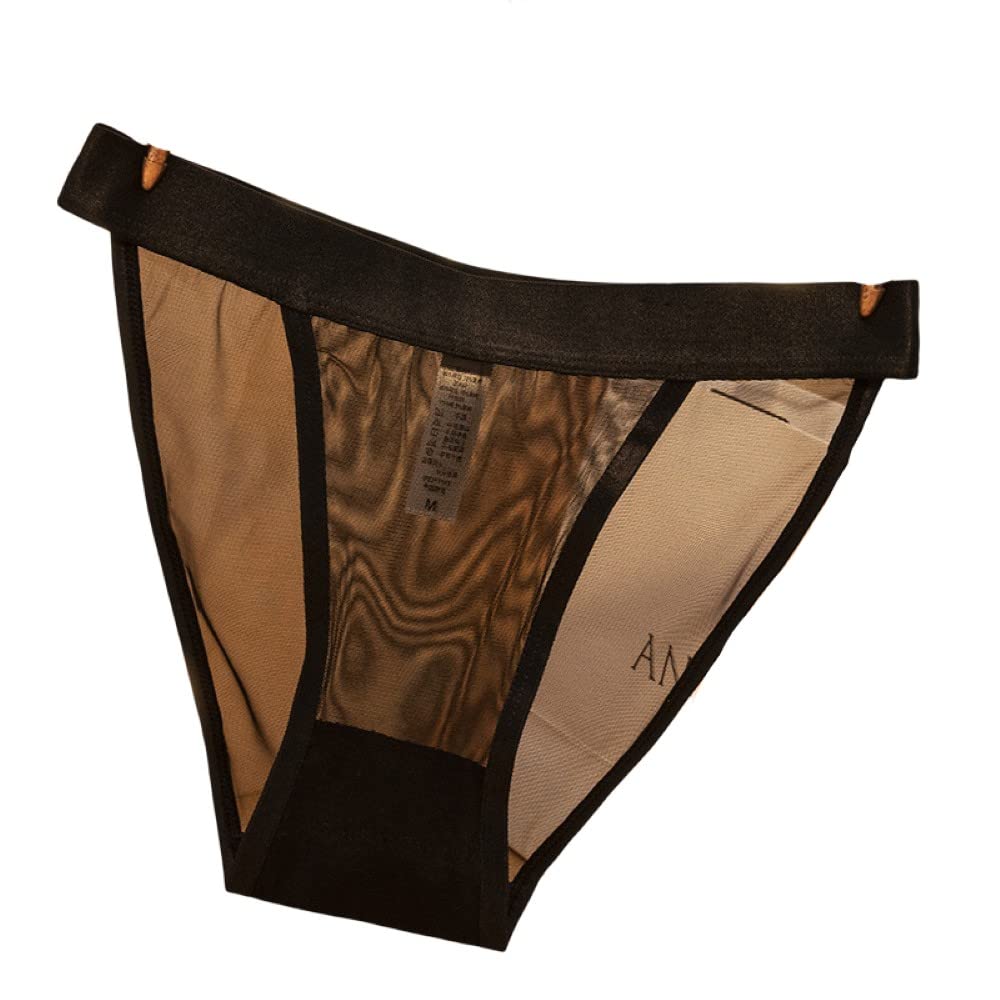 

Plus Nao Solid Size L Women s Hip-Hugging Panties, See-Through, Two-Tone, Color, Simple, Black,