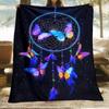 Dreamcatcher Butterfly Magic Night Sky Fleece Blanket Boho Style Soft Flannel Throw Spiritual Decor Gift for Dreamers