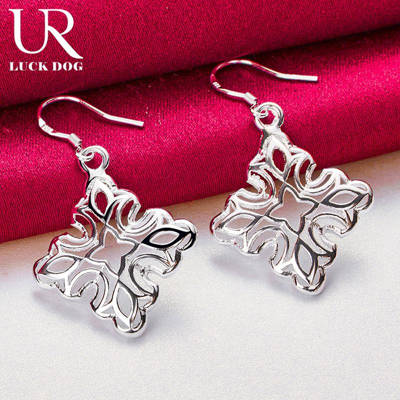 925 Sterling Silver Water Droplet Shaped Pendant Perforated Fashionable Wedding Jewelry